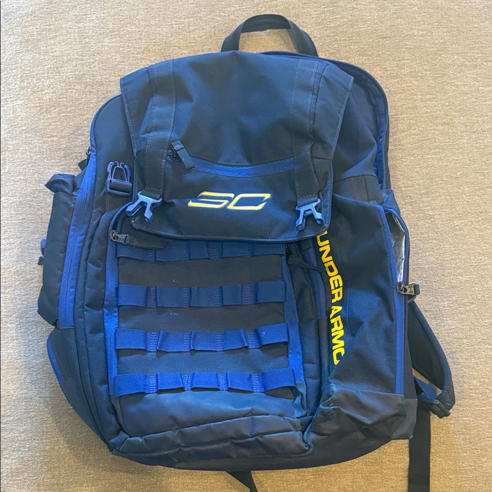 Under Armour Steph Curry Navy and Yellow Men's Backpack